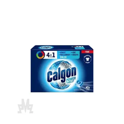 قرص جرمگیر ماشین لباسشویی کالگون Calgon 4‑in‑1 (بسته ۱۵ عددی)