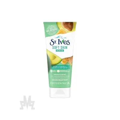اسکراب صورت St. Ives مدل Soft Skin حاوی عصاره آووکادو و عسل حجم 170 گرم