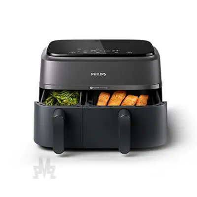 سرخ‌کن بدون روغن دوقلو فیلیپس مدل NA350 (Philips 3000 Series Dual Basket Airfryer NA350)